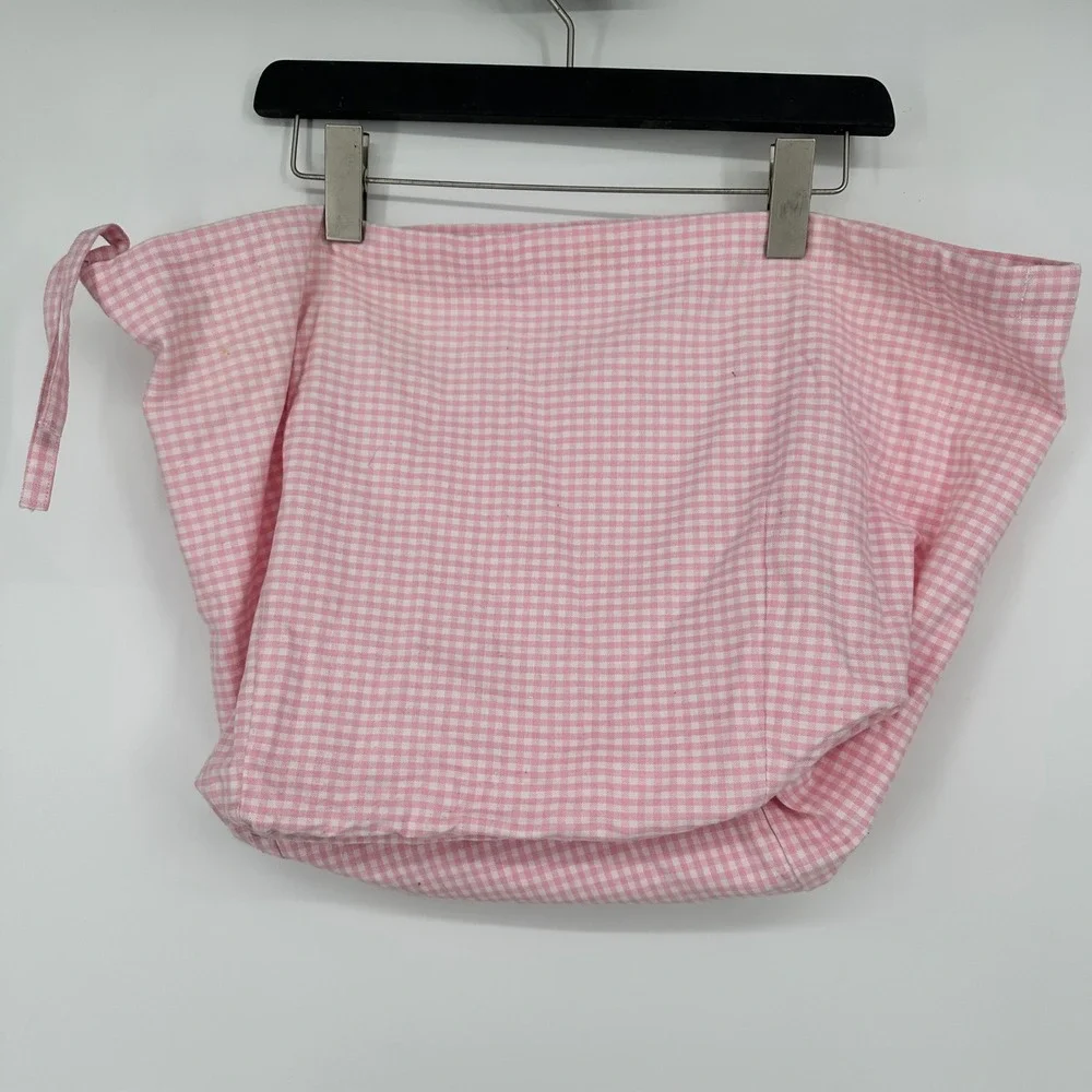 Pottery Barn Pink Gingham Fabric Storage Bag Liner‎ Nursery Large Cottagecore